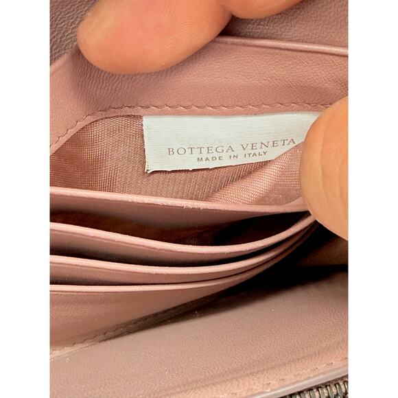 Bottega Veneta Pink Nappa Intrecciato Continental Flap Wallet*COA*FULL INCLUSION - Picture 10 of 12